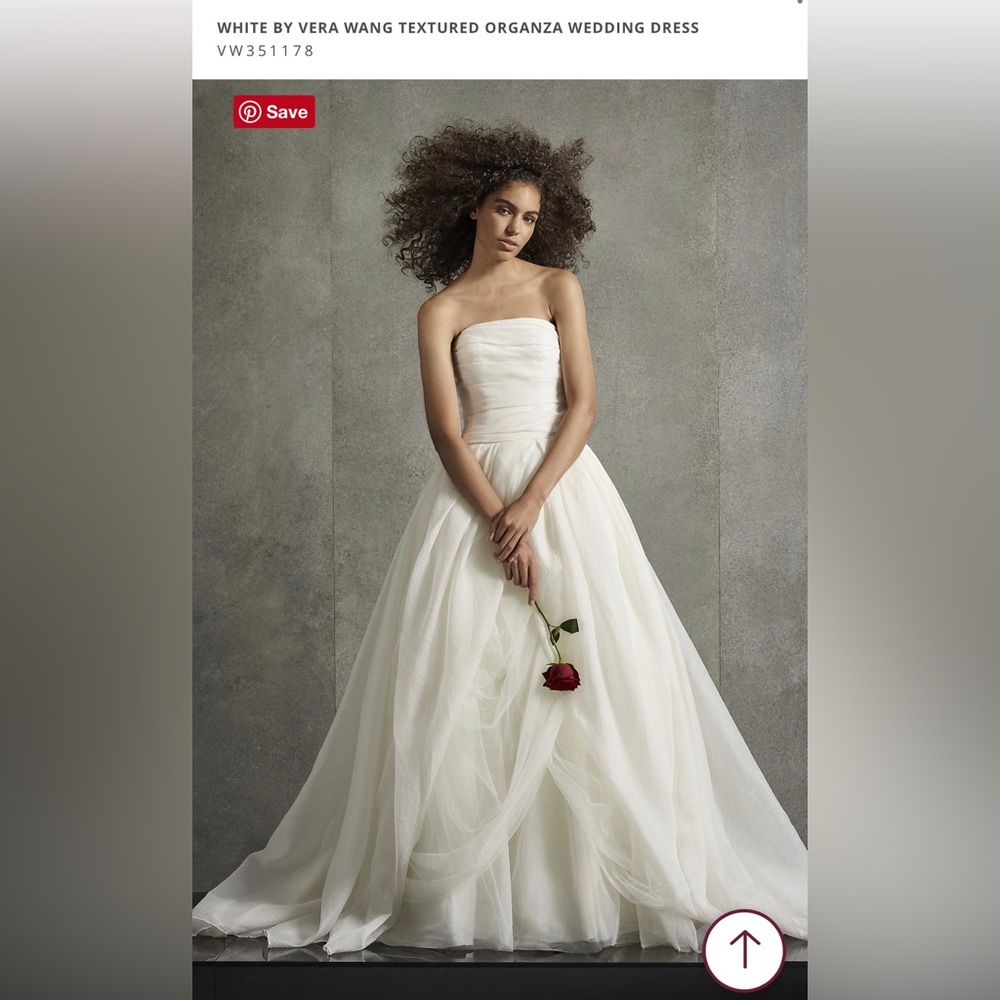White by Vera Wang Textured Organza Wedding Gown